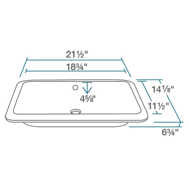MRDirect Vitreous China Rectangular Undermount Bathroom Sink with